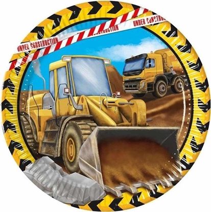 Picture of Talerzyki papierowe Construction 23cm 8szt