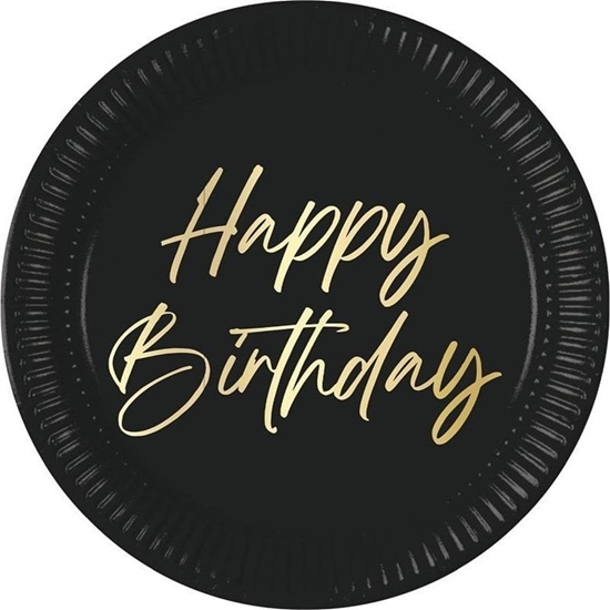 Picture of Talerzyki papierowe Happy Birthday 23cm 8szt