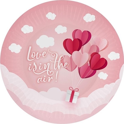 Attēls no Talerzyki papierowe Love 18cm 6szt