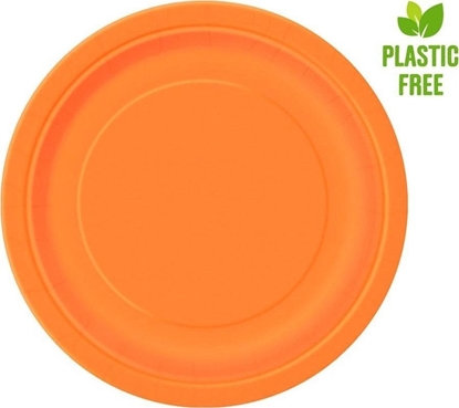 Picture of Talerzyki papierowe pomaraczowe 23cm 8szt