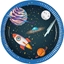Изображение Talerzyki papierowe Rocket Space 20cm 8szt