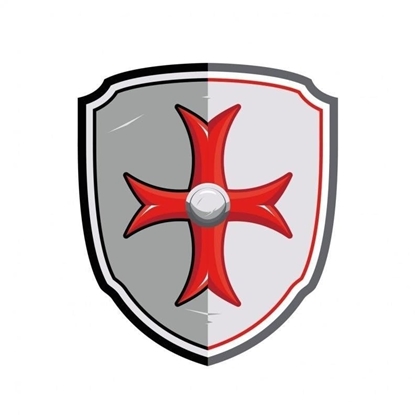 Picture of Tarcza rycerska z krzyem maltaskim