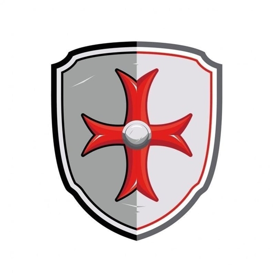 Picture of Tarcza rycerska z krzyem maltaskim