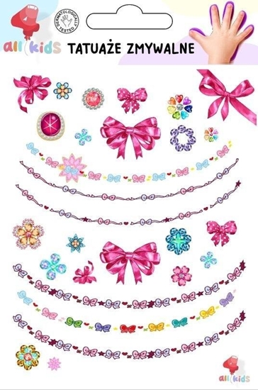 Picture of Tatuae zmywalne dla dzieci Biuteria kokardki