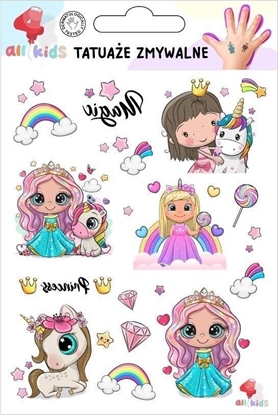 Picture of Tatuae zmywalne dla dzieci Ksiniczki jednoroce