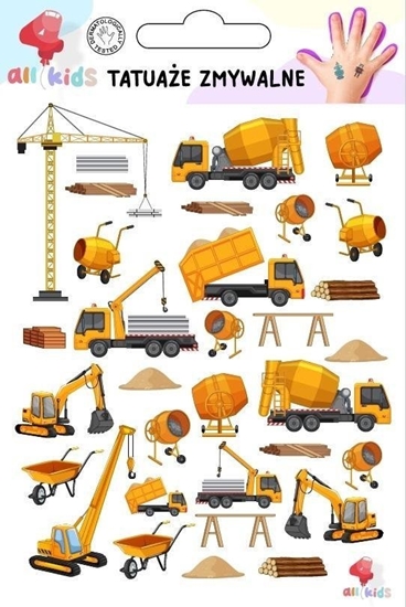 Picture of Tatuae zmywalne dla dzieci Maszyny budowlane