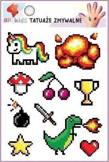Picture of Tatuae zmywalne dla dzieci Piksele