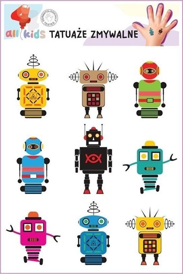Picture of Tatuae zmywalne dla dzieci Roboty