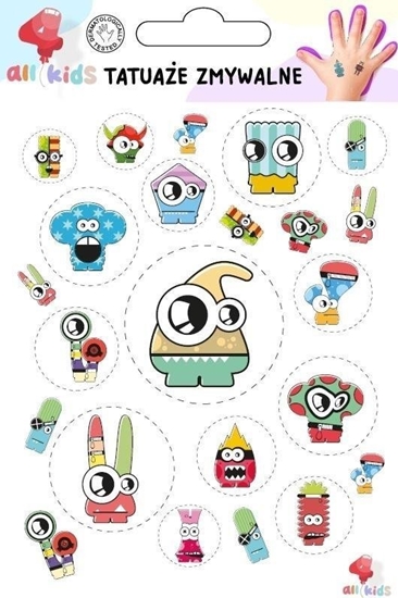 Picture of Tatuae zmywalne dla dzieci Stwory Potwory