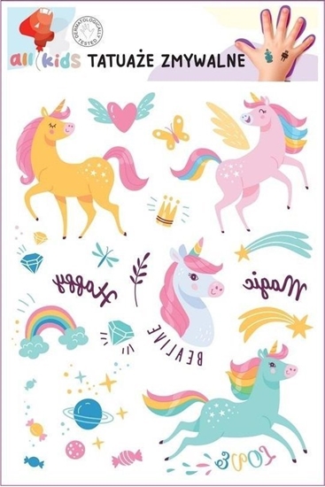 Picture of Tatuae zmywalne dla dzieci Tczowe jednoroce