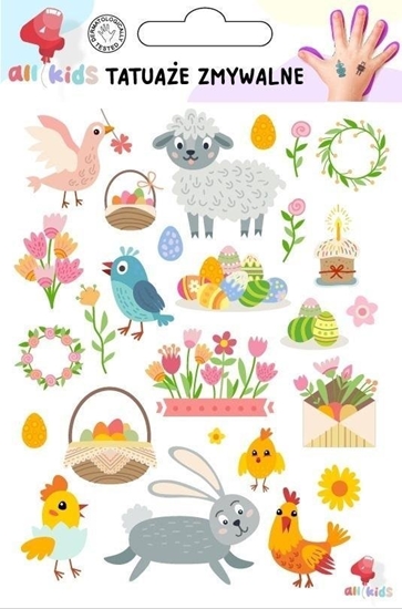 Picture of Tatuae zmywalne dla dzieci Wielkanoc 1