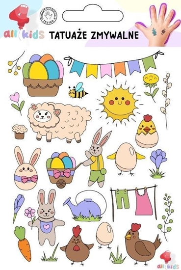 Picture of Tatuae zmywalne dla dzieci Wielkanoc 2