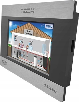 Attēls no Tech Sterownik pokojowy ST-280 z komunikacj RS, czarny