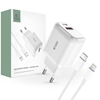 Picture of Tech-Protect Tech-Protect C20W USB-C PD 20W / USB-A QC 3.0 Charger with USB-C / Lightning Cable - White