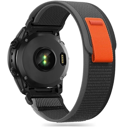 Picture of Tech-Protect Tech-Protect Nylon Strap for Garmin Fenix 3 / 5X / 3HR / 5X Plus / 6X / 6X Pro / 7X - Black-Orange