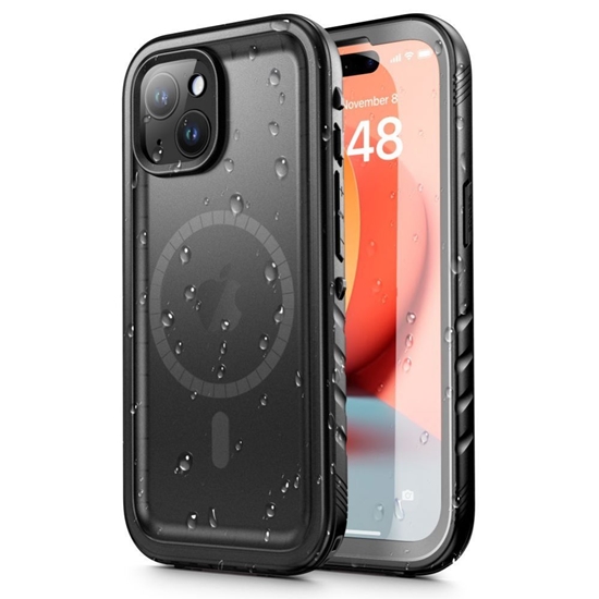 Picture of Tech-Protect Tech-Protect ShellBox Case Waterproof IP68 with MagSafe for iPhone 15 - Black
