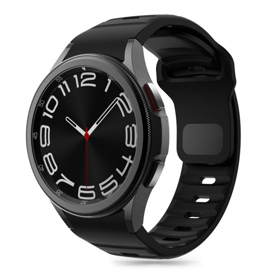 Изображение Tech-Protect Tech-Protect Silicone Line Strap for Samsung Galaxy Watch 4 / 5 / 5 Pro / 6 / 7 / FE - Black