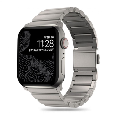 Attēls no Tech-Protect Tech-Protect SteelBand for Apple Watch 4 / 5 / 6 / 7 / 8 / 9 / SE / Ultra 1 / 2 (42/44/45/49 mm) - titanium