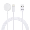 Picture of Tech-Protect Tech-Protect UltraBoost 2in1 Magnetic Charger with USB-C / Lightning Cables for Apple Watch 1.5m - White