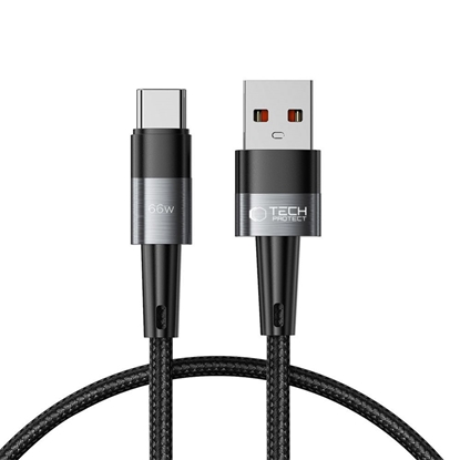 Attēls no Tech-Protect Tech-Protect UltraBoost USB-C / USB-A Cable 66W 6A 0.25m - Gray