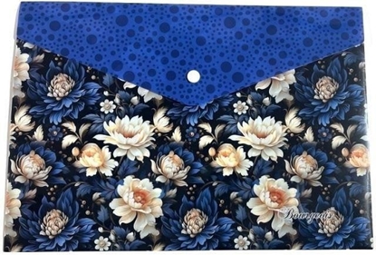 Picture of Teczka A4+ plastikowa z klipsem Kwiaty