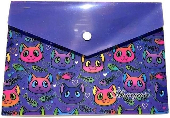 Picture of Teczka A5+ plastikowa z klipsem Kotki