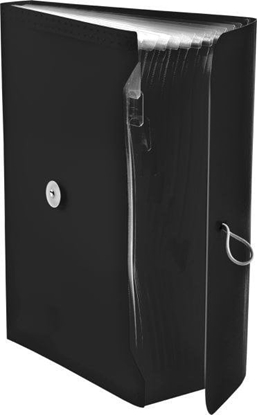 Picture of Teczka harmonijkowa PP TETIS z gumk 13 przegród A4 czarna