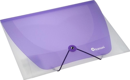 Attēls no Teczka PP A4 z gumk transparentna fioletowa