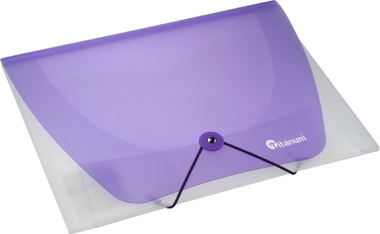 Picture of Teczka PP A4 z gumk transparentna fioletowa