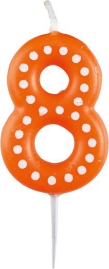 Picture of Teka ¦wieczka cyferka 8 kropki i paski