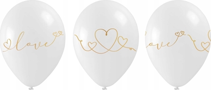 Attēls no Teka Balony ze zotym walentynkowym nadrukiem 5szt