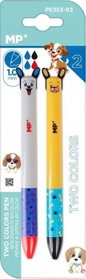 Изображение Teka Dugopis ¶cieralny dwukolorowy pieski 2szt