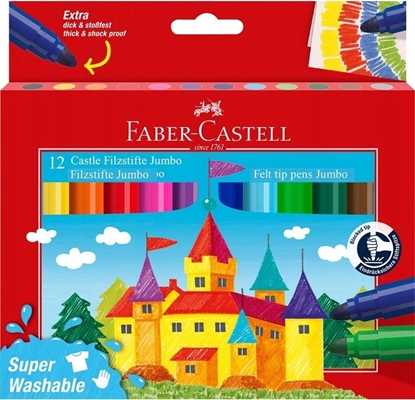 Attēls no Teka Flamastry Jumbo Zamek 12 kolorów FABER CASTELL