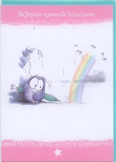 Picture of Teka Kartka z sówk Bobble - yczenia imieninowe