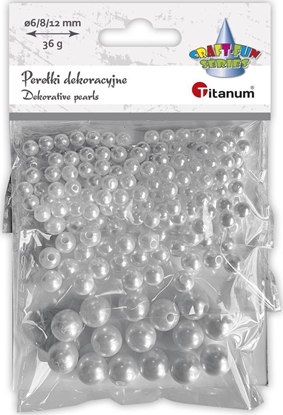 Picture of Teka Koraliki plastikowe pereki biae 36g