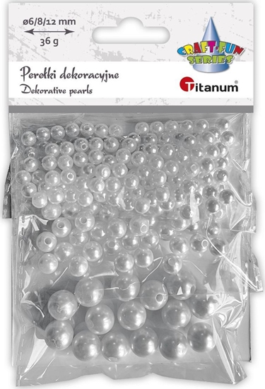 Picture of Teka Koraliki plastikowe pereki biae 36g