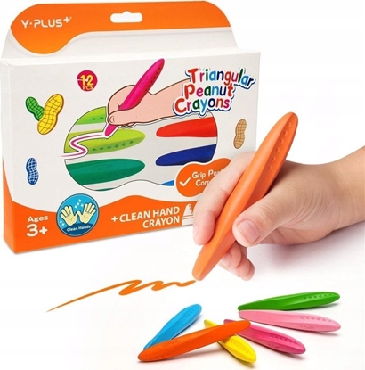 Attēls no Teka Kredki trójk±tne Peanut 12szt Orzeszki