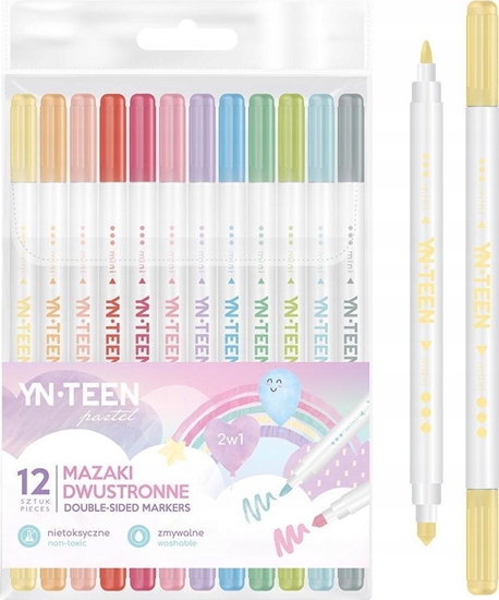 Picture of Teka Mazaki dwustronne pastel 12 kolorów YNT