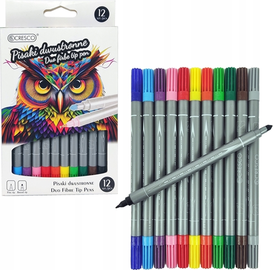 Picture of Teka Pisaki dwustronne 12 kolorów