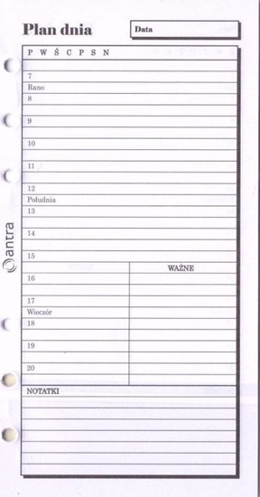 Picture of Teka Wkad do organizera ST Plan dnia