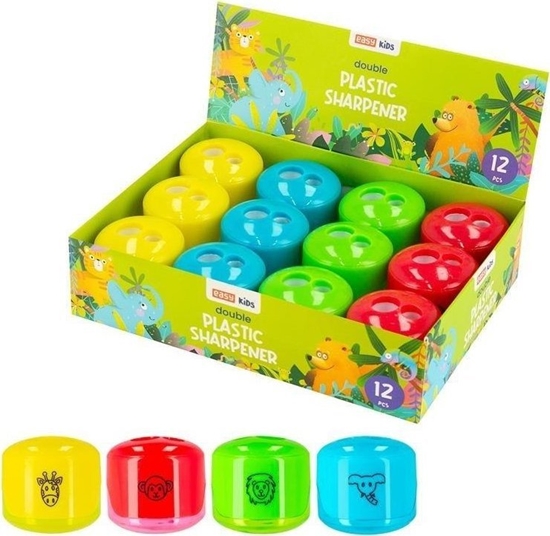 Изображение Temperówka plastikowa podwójna mix (12szt) EASY