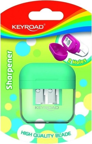 Изображение Temperówka plastikowa podwójna z pojemnikiem MIX