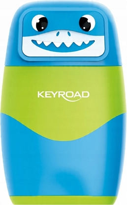 Picture of Temperówka plastikowa z gumk KEYROAD, podwójna, display, mix kolorów
