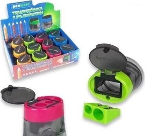 Изображение Temperówka podwójna z pojemnikiem (12szt)