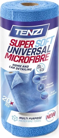 Picture of Tenzi ÅCIERECZKI Z MIKROFIBRY 35*35CM NA ROLCE NIEBIESKIE 20 SZT