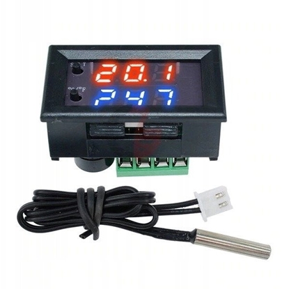 Изображение Termostatas 12V W2 -50°C iki 110°C - Raudonas-mlynas - su temperatros reguliatoriumi