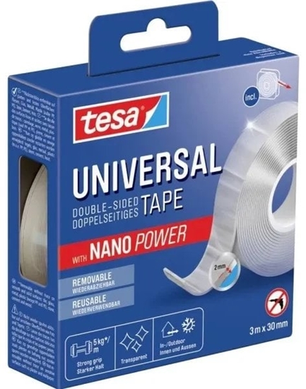 Изображение tesa doppelseitiges Klebeband Universal 3m 30mm hochtransp.