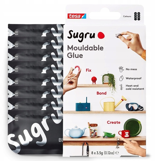 Picture of tesa Sugru formbarer Allzweckkleber 8Stk black