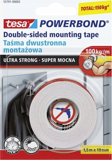 Picture of Tesa tesa Powerbond Montageband Ultra Strong 1,5m 19mm