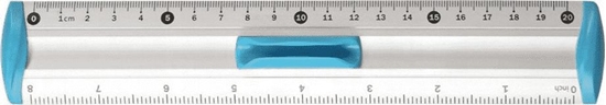 Picture of Tetis Linijka 20cm aluminiowa niebieska TETIS, cena za 1szt.